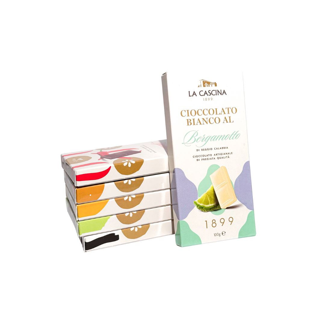 Tavoletta di Cioccolato artigianale bianco al Bergamotto 100g